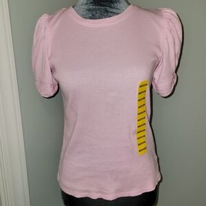 Vince Camuto Light Pink Puff Sleeve Tee